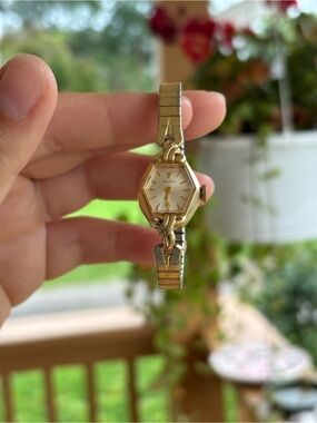 Bulova Women’s Gold-tone Hexagonal Dial Bracelet Watch